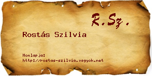 Rostás Szilvia névjegykártya
